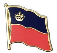 Liechtenstein Flaggen Pin, Fahne 2x2cm, MaxFlags®