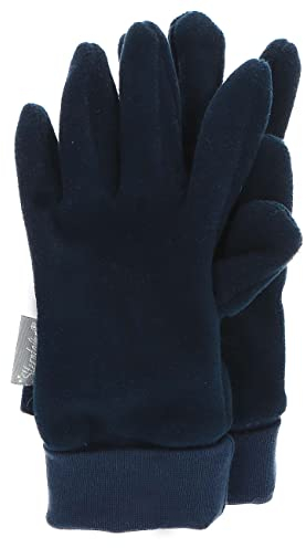 Sterntaler Unisex Kinder Fingerhandschuhe aus Microfleece, mit Elastischem Bündchen Handschuhe, Marine, 4