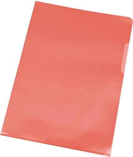 Q-Connect KF00306 Sichthülle, A4, 100 Stück genarbt rot