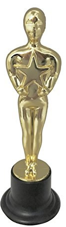 Rhode Island Novelty Goldfarbene Filmstatue aus Kunststoff, 15,2 cm, 1 Stück pro Bestellung