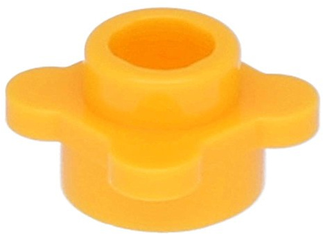 50 x LEGO® Platte, Rund 1 x 1 mit Blumenrand (4 Blätter) Knallhellorange