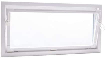 ACO 100cm Nebenraumfenster Kippfenster Einfachglas Fenster weiß Kellerfenster, Größe:100 x 70 cm