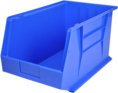 Rhino Pack of 6 x Tuff Bin50 Plastic Storage Parts Bins - Large Stacking Component Box Ideal for Garage Workshop or Warehouse Picking Bin