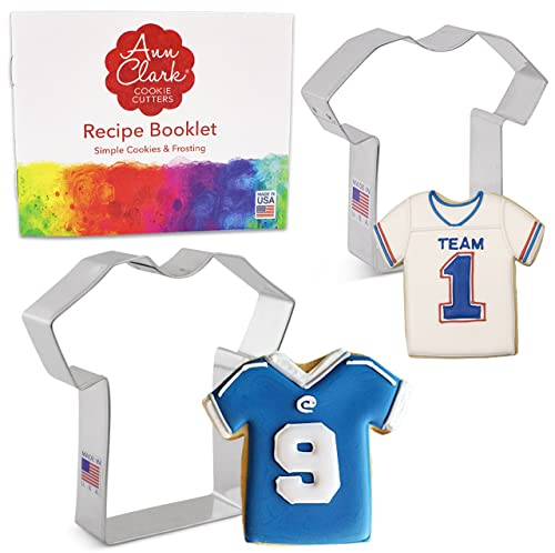 T-Shirt/Jersey Cookie Cutters 2-Pc. Set Made in USA by Ann Clark, 3.75, 4.5
