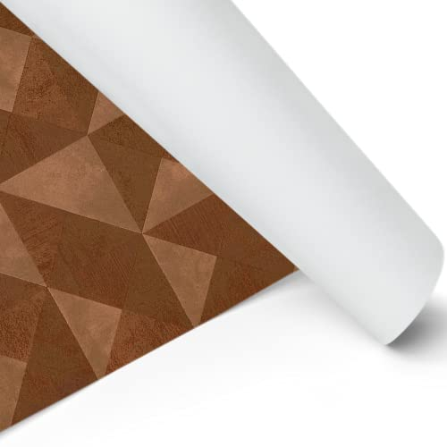Grandeco Geometrisches Dreieck Muster Vliestapete kupfer braun bronze metallic GT3005 Gravity