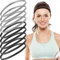 9 Stück Dicke rutschfeste Elastische Sportstirnbänder, Elastische Silikon Griff-Übungshaare und Schweißbänder für Fußball, Basketball, Fußball, Tennis, Yoga und Golf (Schwarz, Grau)