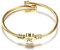 VQYSKO Damen Mädchen Herz Armband Armkette-Rostfreier Stahl Initiale Armband Mit Gravur Damen, Golden/Stahlfarbe/Roségold/Brief Frauen Armreif(Golden-V)