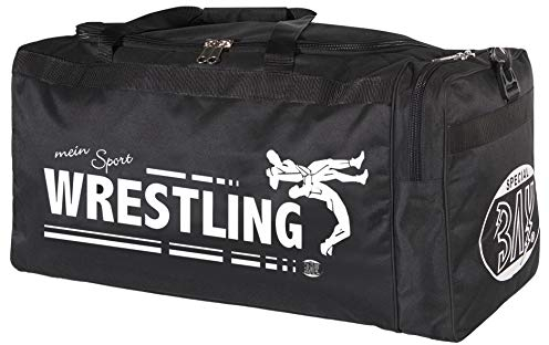 Sporttasche Mein Sport Wrestling, Wrestler Star, catchen, Ringen, Tasche Trainingstasche, Wrestlingtasche Bag, schwarz, 70 x 32 x 30 cm Motiv
