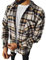 Minetom Chemises Homme en Flanelle Chemises Casual À Carreaux Manches Longues Chemise Bucheron Carreaux Chemise en Flanelle A Beige M