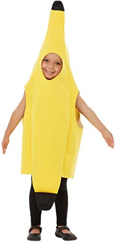 Funidelia | Disfraz de plátano para niño y niña Fruta, Comida - Disfraz para niños y divertidos accesorios para Fiestas, Carnaval y Halloween - Talla 7-12 años - Amarillo