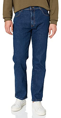 Wrangler Mens Regular FIT Jeans, Darkstone, 33W / 32L
