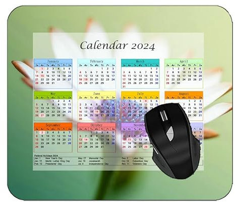 Gaming Mouse Pad 2023 Anno Calendario Con vacanze, bicicletta rosa luce antiscivolo Gomma mousepads