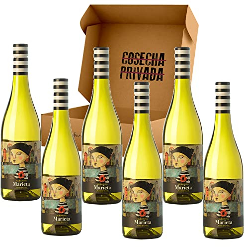 Marieta Albariño - Envio 24 h - Vino Blanco Albariño para regalar 6 botellas - Martin Codax -Seleccionado y enviado en caja reforzada de Cosecha Privada