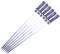 QOXEFPJZ grillspieße 6pcs lang 52 cm Barbecue -Spieß Edelstahl Holzgriff Grill Nadelfleischschnur Grill Grills Kebab -Sticks Tools Wiederverwendbare Camping -Kochwerkzeuge im Freien