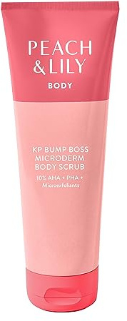 Peach & Lily KP Bump Boss Microderm Body Scrub | 10% AHA (7% Glycolic Acid + 3% Lactic Acid) | Soft and Silky