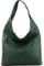 modamoda de T155 Damen Leder Shopper Schultertasche Large handmade in Italy, Farbe:Flaschengrün