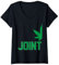 Femme Joint Custody | Dénoyauteur de cannabis marijuana pour couple T-Shirt avec Col en V