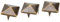 100 Stück Pyramidennieten, 10–15 mm Quadratische Messing Punknieten 4 Krallen Metall Nieten Perlen Leder Deko Vierkantnieten für Schuhe, Taschen, Armbänder, Kleidung(Bronze 15mm)
