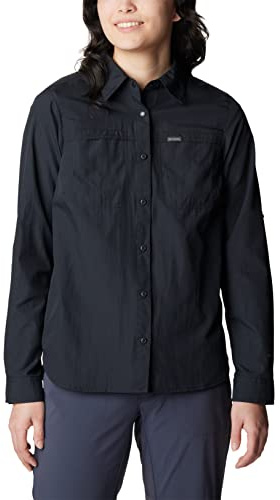 Columbia Women's Silver Ridge 3.0 EUR Long Sleeve Long Sleeve Shirt, Black, Size XS