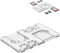 Flashwoife, 4 × MicroSD + 2 × SD, boîtier de Carte mémoire de Stockage, boîtier au Format Carte de crédit, Transparent