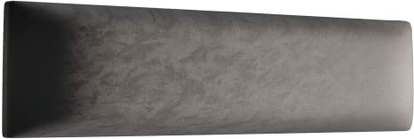 Muralo Samt Wandkissen Stoff Polsterpaneel Schlafzimmer Wohnzimmer Bett Wandpolster Bettkopfteil Lendekissen Modern Luxus Gepolstert Polster Paneel (Graphit, 80 cm x 20 cm)