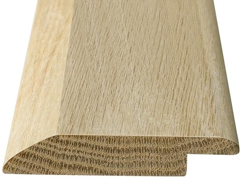Kigley Umbral de madera maciza de roble rojo para interiores, umbral de superposición para puertas, umbral reductor de umbral, 36 pulgadas de largo (estilo clásico)