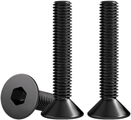 Drenky 10 Pièces M8 X 30mm Vis à Tête Fraisée, Tête Fraisée Allen Vis à Tête Fraisée Noir en Acier Inoxydable A2 V2A Vis Hexagonales Norme DIN 7991 / ISO 10642 Vis Inox