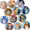 DARUITE 12 Pcs Fridge Magnets, Cat Pattern Glass Magnet, Decorative Round Whiteboard Magnets for Cabinets, Refrigerators, Homes, Office