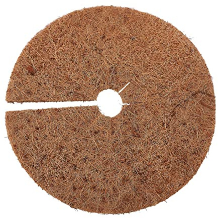 Coconut Fibers Tree Mulch Ring Mat Round Coconut Palm Grass Mats Coconut Coir Discs as Winter Plant Protection Ring Thick Durable Moisturization Tree Protector Mat for Nurseries Gardens (40cm 5pcs)