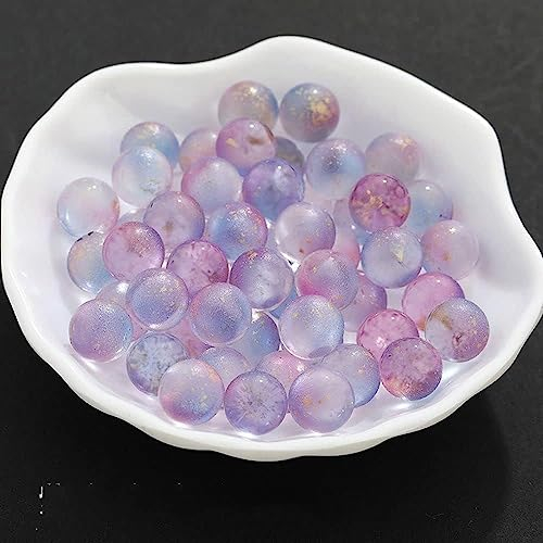 10 x violette Glasmurmeln, leuchtende Glaskugel, 12 mm, bunte Dekoration, Vasenfüller, Aquarium, Heimdekoration, DIY-Schmuckzubehör (kein Loch), Kugelbahnen, Lernen und Bildung