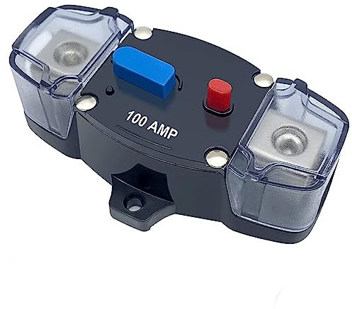 budiniao Voiture 12-48V réinitialisation manuelle disjoncteur ATV boîtier étanche onduleur porte-fusible haute sensibilité accessoire, 100A