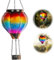 Heißluftballon-Solarleuchte, LED Solar Laterne Heißluftballon, Solar Heißluftballon Gartenleuchte, Hängende Solar-Heißluftballon-Laterne,solar heissluftballons für außen,gartendeko (1PC)
