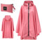Shengxi Poncho de Pluie, Femmes Étanche Poncho de Pluie Réutilisable Poncho de Pluie Imperméable Poncho pour Randonnées (FR/ES, Alpha/lettres, Taille unique, Taille normale, Taille normale, Rose)