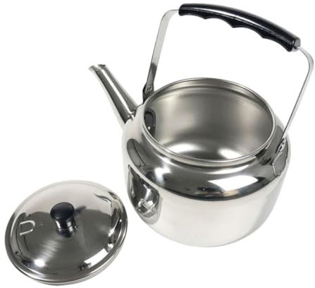 Stainless Steel Kettle Wide Mouth Teapot Induction Teapot Stovetop Camping Induction Kettle Tea Boiler Pot Stainless Steel Teakettles Portable Teakettle Boil Water Kettle Water Pot CRILSTYLEO