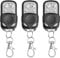 3 Pcs Universal Garage Door Opener Remote 433.92 MHz Fixed Code, Gate Cloning Wireless Remote Control Fob Keys with Key Cover Slide and ABCD Buttons Duplicate for Roller Shutter Garage Door
