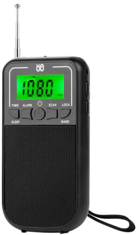Correa Radio PortáTil Am FM SW, Radio de Transistores con Linterna LED, Radio de Bolsillo de Emergencia para Acampar al Aire Libre