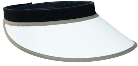 EquiVisor 4.5 Sport Sun Visor | Helmet Sun Protection Visor with Patented Gripper System | One Size Fits All | Ideal for Horseback Riding, Biking, Golfing | Mens and Womens Visor Hat | White/Mocha