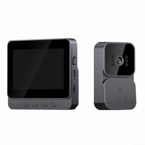RemixAst Caméra de sonnette intelligente sans fil 1080p Interphone vidéo 4,3 pouces IPS écran moniteur de porte système de sécurité sans WiFi