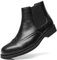 SANNAX scarpe da uomo Chelsea boots Stivaletti vintage alla moda Business high-top casual da uomo Mocassini formali, nero 3, EU 42.5