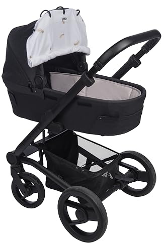 Dooky Universal Sunshade – Feather Design, Adjustable UV Cover for Strollers, Car Seats & Prams, Baby Sun Protection Canopy
