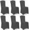 Detex® 6X Housse de Chaise Anthracite Tissu Stretch Oeko-TEX® Standard 100 Opaque Infroissable Amovible Mariage fête réception