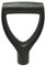 Rake Handle Replacement, Spade Handle Garden Fork Shovel D Shaped Plastic Grip for Digging Raking Tools, Fork, Black