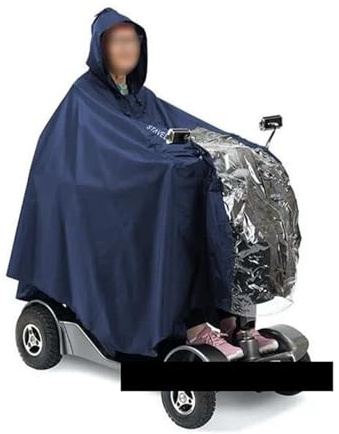 LVCHAO Universal Ältere Mobilität Roller Wasserdicht Poncho Rollstuhl Mit Kapuze Fahrrad Regenmantel Regen Ebike Abdeckung Regenbekleidung Elektrische Radfahren Für Elektromobile und Rollstühle