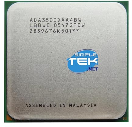 SIMPLETEK - Single core processor 2.2 GHz for socket 939 — 512 KB cache L2, Venice architecture, TDP 67 W (Refurbished)