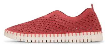 Ilse Jacobsen HORNBÆK | Flache Damen-Schuhe | Slip-On Sneaker mit Recyceltem Mikrofaser-Material und Rutschfester Natur-Gummisohle | Tulip3275 | Leicht Atmungsaktiv Umweltfreundlich