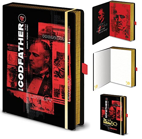 Grindstore The Godfather Vito Corleone A5 Notebook - Official Merchandise , Schwarz/Rot , Pack of 1