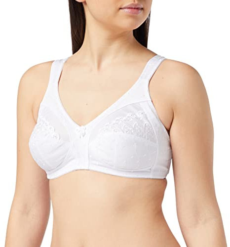 Sassa Damen Soft Funktion mit Stickerei BH, Weiß (Weiß 00100), (Herstellergröße:95E)