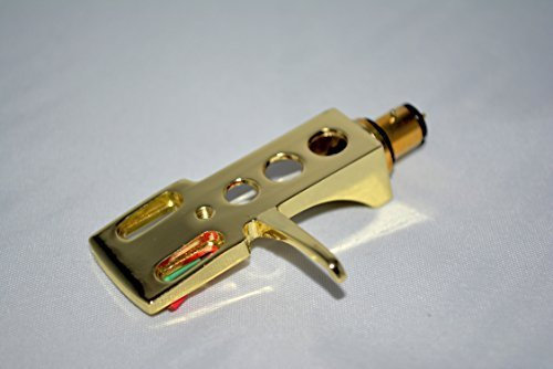 placcato in oro testina fonografica cartuccia montaggio con ORO connettori per Denon DP 1700, DP 33F, DP 3700, DP 40F, DP 6700, DP 790, DP 900M, DP 7D GIRADISCHI bracci