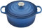 Le Creuset Signature Enamelled Cast Iron Round Casserole Dish With Lid, 26 cm, 5.3 Litre, Marseille Blue, 211772620