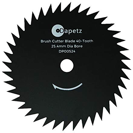 Dapetz ® Brush Trimmer Strimmer Cutter Gardening Blade 254mm, 25.4mm Bore Strimmer/Brush Cutter Blade 40 Teeth Carbide Tipped Brush Grass Trimmer, Weed Eater Compatible with Bosch, Makita & Stihl